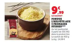 Bi1 Fondue l'helvète aux 3 fromages suisses offre