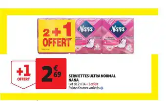 Auchan Serviettes Ultra Normal Nana offre