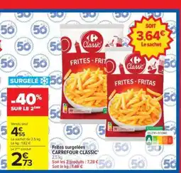 Carrefour Market Frites surgelées CARREFOUR CLASSIC' offre