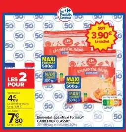 Carrefour Market Emmental râpé Maxi Format CARREFOUR CLASSIC offre