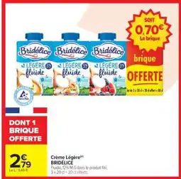 Carrefour Market Crème Légère BRIDÉLICE offre