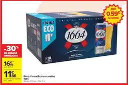 Carrefour Market Bière Format Éco en canettes 1664 offre