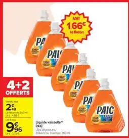 Carrefour Market LIQUIDE VAISSELLE “PAIC” offre