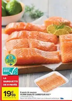 Carrefour Market 8 pavés de saumon FILIÈRE QUALITÉ CARREFOUR ASC offre