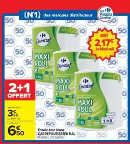Carrefour Market Essuie-tout blanc CARREFOUR ESSENTIAL offre