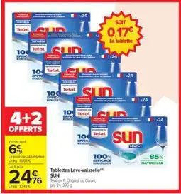 Carrefour Market Tablettes Lave-Vaisselle SUN offre