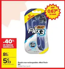 Carrefour Market Rasoirs non-rechargeables Maxi Pack BIC offre