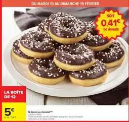Carrefour Market 12 donuts au chocolat offre