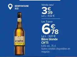 Carrefour Bière Blonde Ch'ti offre