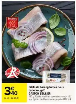 Carrefour Filets de hareng fumés doux Label rouge offre