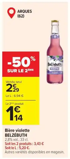 Carrefour Bière violette BELZEBUTH offre