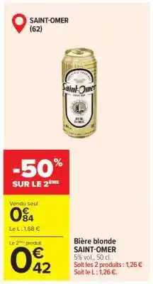 Carrefour Bière Blonde Saint-Omer offre