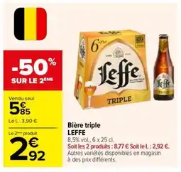 Carrefour Bière triple LEFFE offre