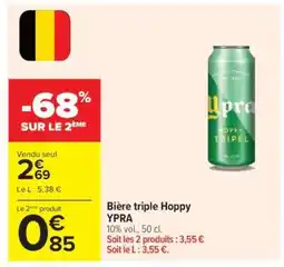 Carrefour Bière triple Hoppy YPRA offre