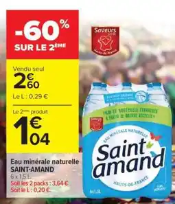 Carrefour Eau Minérale Naturelle Saint Amand offre