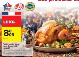 Carrefour Poulet fermier blanc Label Rouge I.G.P offre