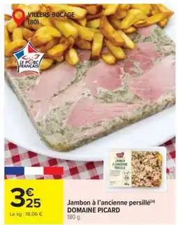 Carrefour Jambon à l’ancienne persillé offre