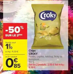 Carrefour Chips CROKY offre