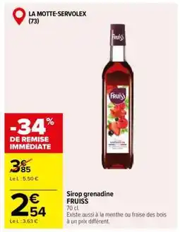 Carrefour Sirop grenadine FRUISS offre