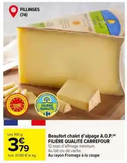 Carrefour Beaufort Chalet d'alpage A.O.P offre