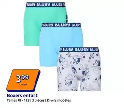 Action Bluey - boxers enfant offre