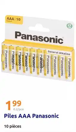 Action Panasonic - piles aaa offre