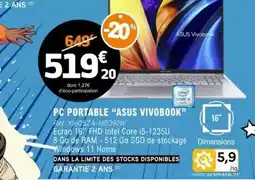 E.Leclerc Asus - pc portable vivobook offre