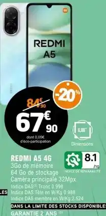 E.Leclerc Redmi a5 offre