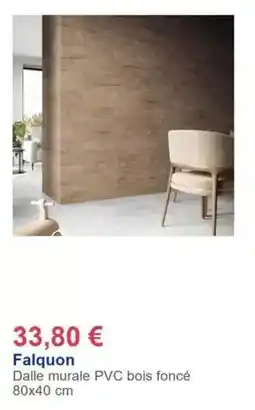 Décor Discount Falquon dalle murale pvc bois foncé offre
