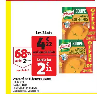 Auchan Velouté De 9 Légumes Knorr offre