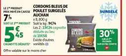Auchan AUCHAN Cordons bleus de poulet surgelés offre