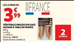 Auchan Véritables knacks d'alsace auchan à table en france offre
