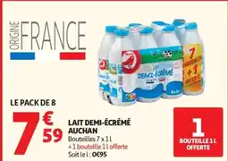 Auchan AUCHAN Lait demi-écrémé offre