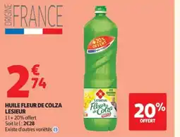 Auchan LESIEUR Huile fleur de colza offre