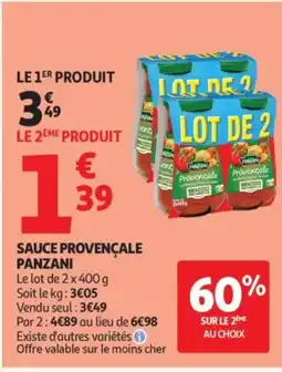 Auchan PANZANI Sauce provençale offre