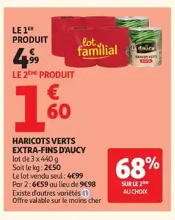 Auchan D'AUCY Haricots verts extra-fins offre