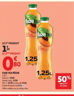 Auchan FUZE TEA Pêche offre