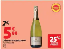 Auchan PAUL MITTNACHT Crémant d'alsace aop offre