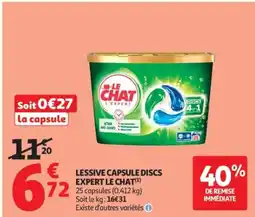 Auchan LE CHAT Lessive capsule discs expert offre