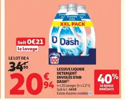 Auchan DASH Lessive liquide detergent envolée d'air offre