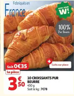 Auchan 10 croissants pur beurre offre