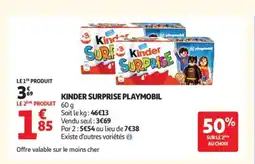 Auchan KINDER SURPRISE Playmobil offre