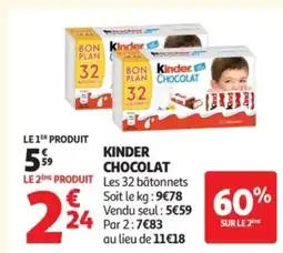 Auchan KINDER Chocolat offre