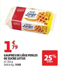 Auchan LOTUS Gaufres de liège perles de sucre offre