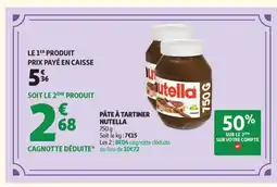Auchan NUTELLA Pâte à tartiner offre