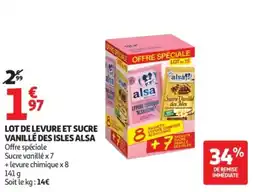 Auchan ALSA Lot de levure et sucre vanillé des isles offre
