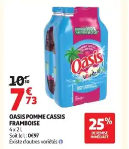Auchan OASIS Pomme cassis framboise offre