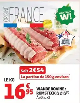 Auchan Viande bovine rumsteck offre