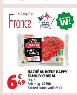 Auchan CHARAL Haché au bœuf happy familly offre