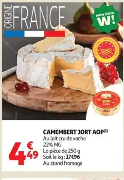 Auchan Camembert jort aop offre